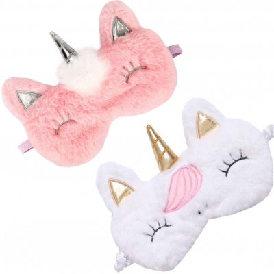 Wholesale Cute Cartoon Silk Velvet Unicorn Eye Mask Velvet Blindfold Eyeshade