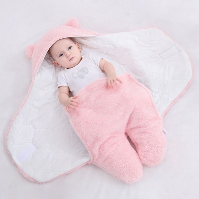 New velvet baby warm and soft skin-friendly wrapping baby blanket double velvet baby holding blanket