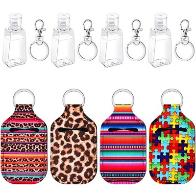 Portable Travel Bottles Hand Sanitizer  Leak Proof Refillable Squeeze Bottle Empty Containers With Neoprene Holder