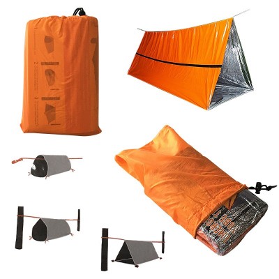 Year-Round All WeatherProtection for Hiking  Outdoor Survival Kits  Survival Tent  2 Person Mylar Emergency Shelter