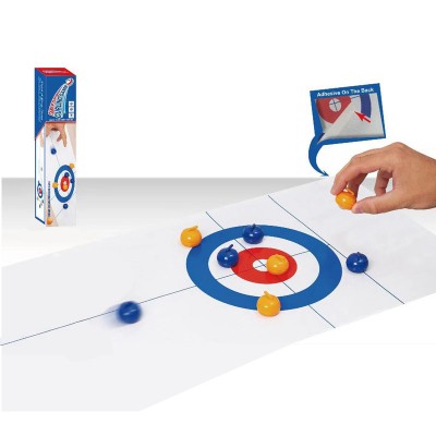 Customized indoor children's puzzle desktop curling game, desktop curling game with magnetic mini