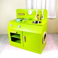 Wholesale popular pretend play wooden kids toy kitchen set